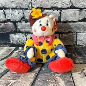 Vintage Ty Beanie Babies 2004 "Juggles" the Clown Bear 6" Plush Toy MWMT